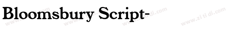 Bloomsbury Script字体转换 Bloomsbury Script字体转换